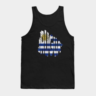 Uruguay Typo Map Tank Top